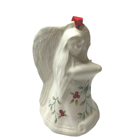 Pfaltzgraff Other - Pfaltzgraff White Ceramic Christmas Angel Bell Ornament 2000